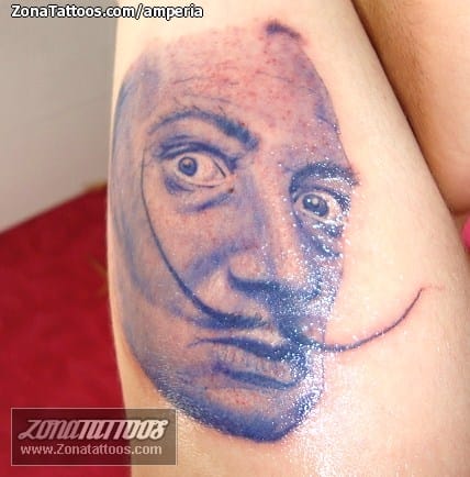 Foto de tatuaje Retratos, Dalí, Rostros