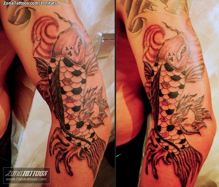 Foto de tatuaje Koi, Peces, Orientales