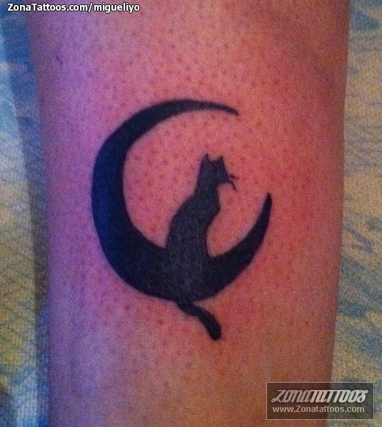 Foto de tatuaje Lunas, Gatos