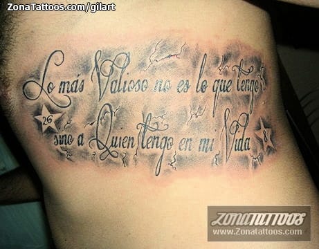 Foto de tatuaje Letras, Frases