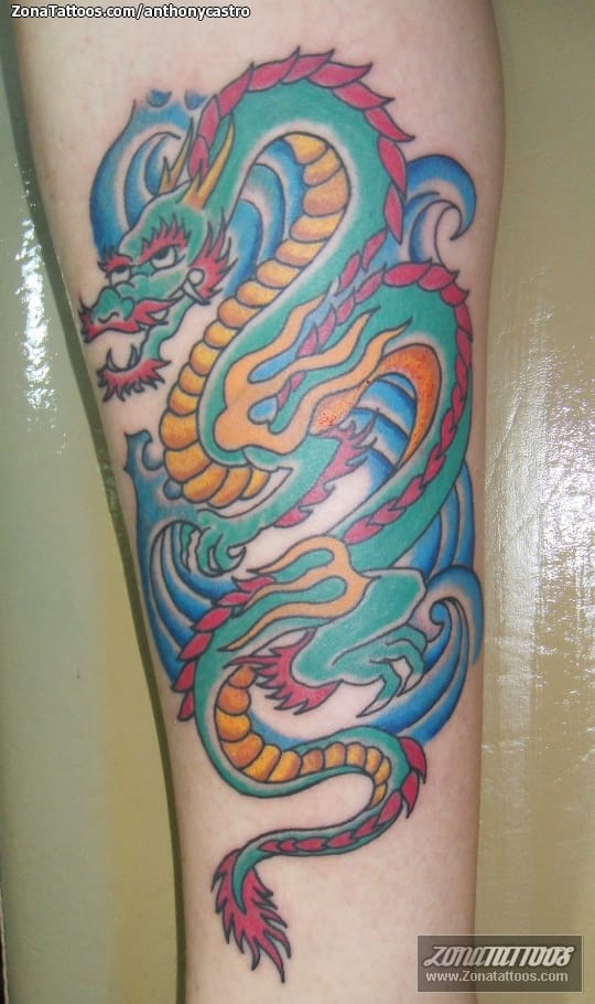 Foto de tatuaje Dragones, Orientales