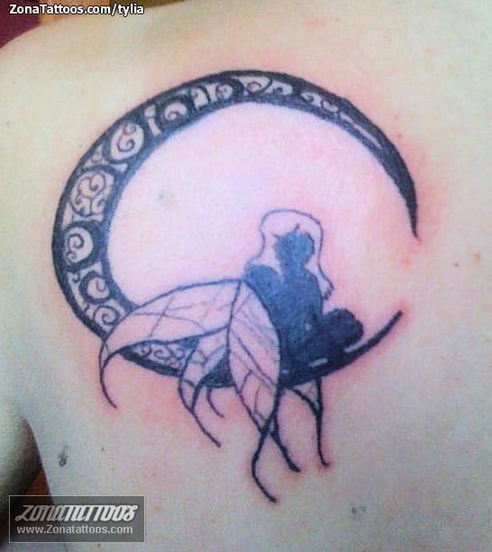 Foto de tatuaje Hadas, Lunas, Fantasía