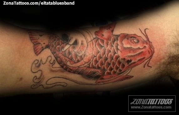 Tattoo photo Asian, Animals, Fish