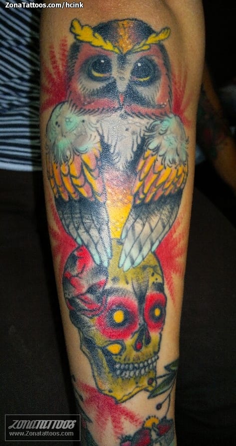 Tattoo photo Owls, Birds, Animals