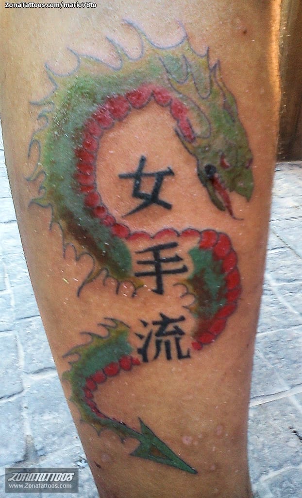 Foto de tatuaje Dragones, Orientales