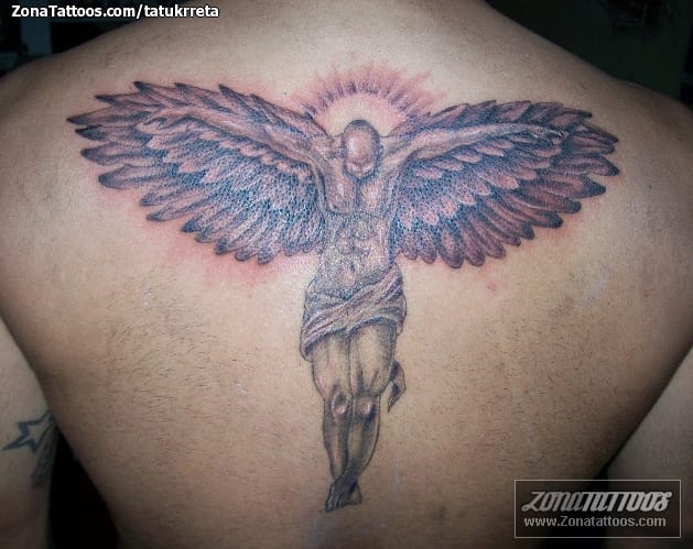 Foto de tatuaje Ángeles, Espalda