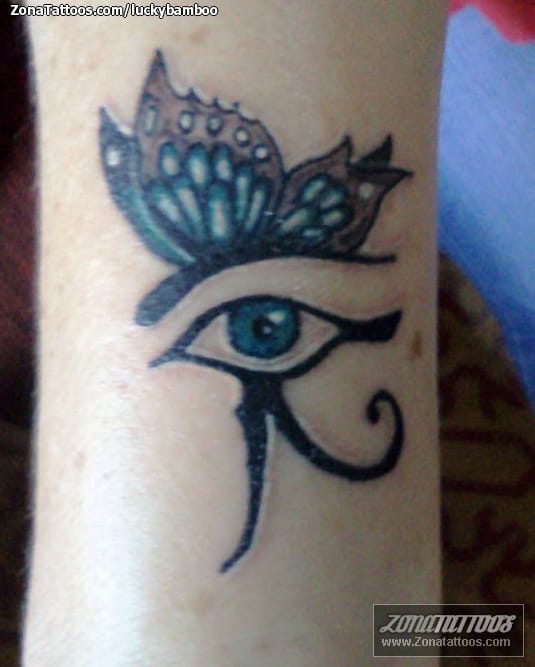 Tattoo photo Butterflies, Eye of Horus