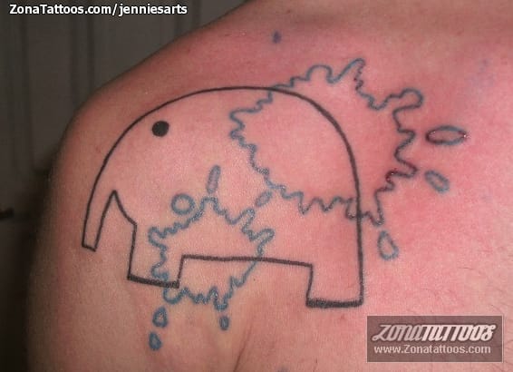 Tattoo photo Elephants, Spots, Children's drawings