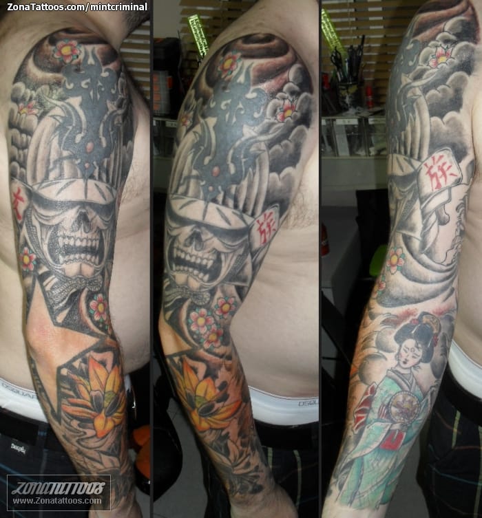 Tattoo photo Asian, Sleeves