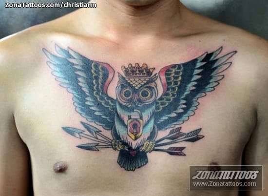 Foto de tatuaje Búhos, Aves, Animales