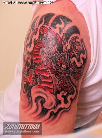 Foto de tatuaje Dragones, Orientales