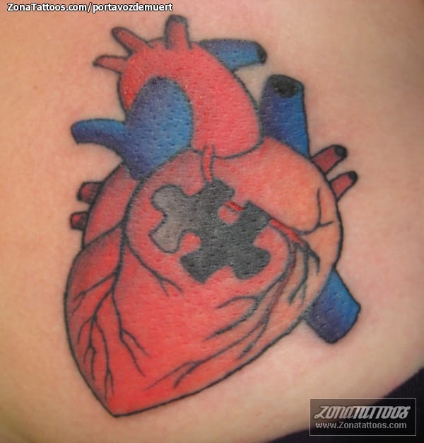 Tattoo photo Hearts, Puzzles