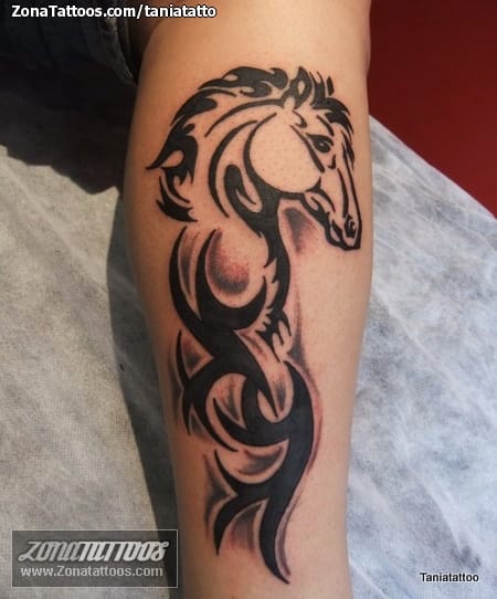 Foto de tatuaje Tribales, Caballos, Animales