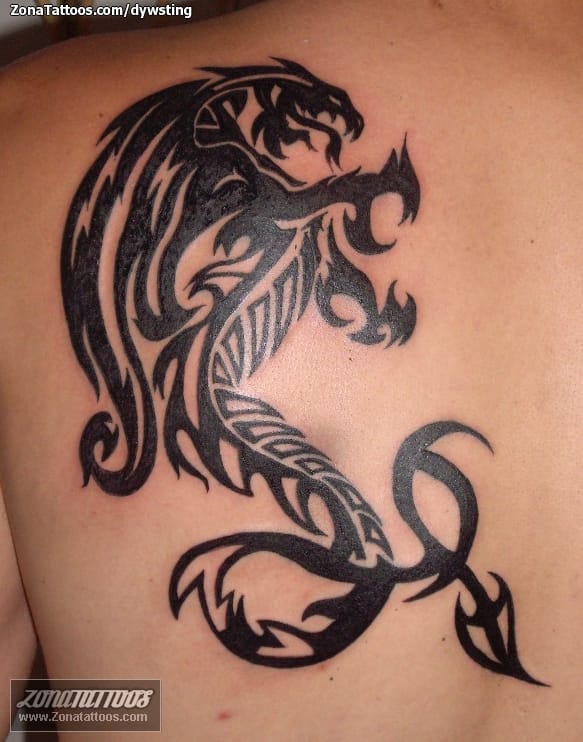 Foto de tatuaje Fantasía, Dragones, Tribales