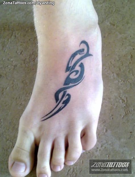 Tattoo photo Foot, Instep, Tribal