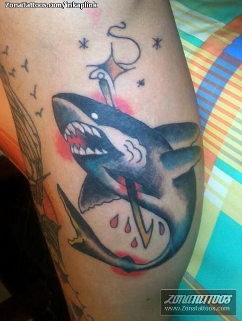 Foto de tatuaje Animales, Tiburones, Old School