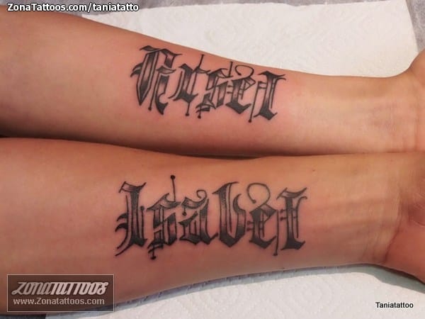 Foto de tatuaje Nombres, Letras, Isabel