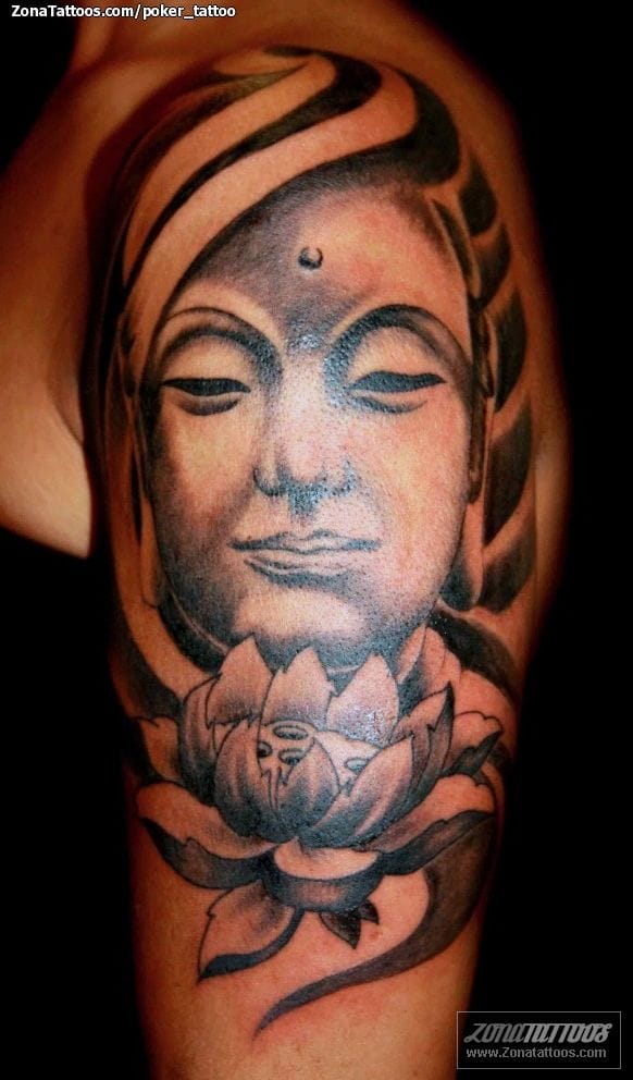 Foto de tatuaje Budas, Religiosos, Lotos