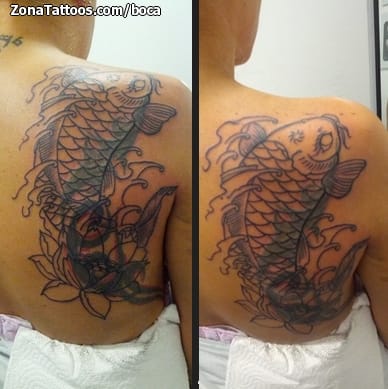 Foto de tatuaje Koi, Peces, Orientales