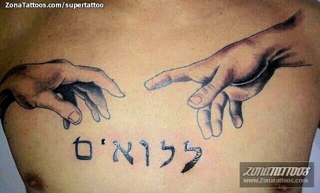 Foto de tatuaje Religiosos, Manos, Pecho