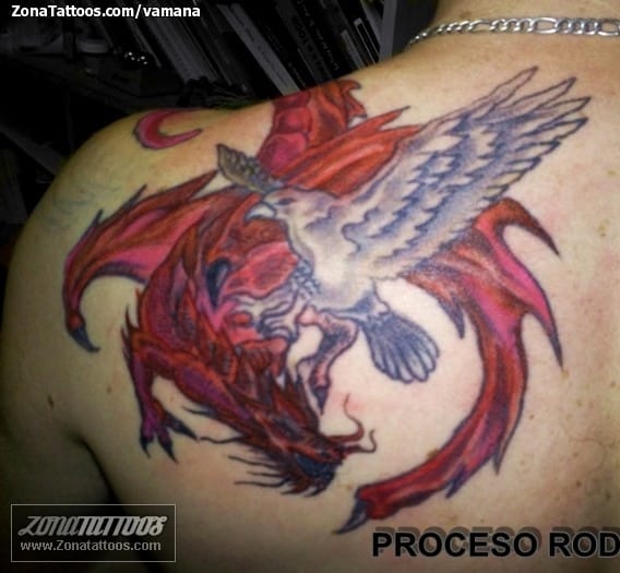 Tattoo photo Dragons, Eagles, Animals