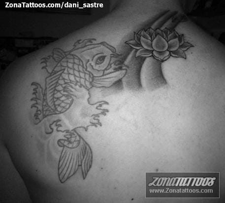 Tattoo photo Koi, Fish, Lotus