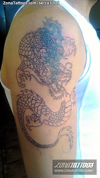 Foto de tatuaje Dragones, Orientales