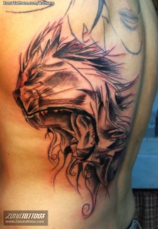 Foto de tatuaje Leones, Animales