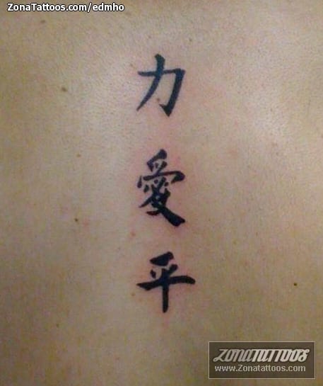 Foto de tatuaje Letras Chinas, Kanjis