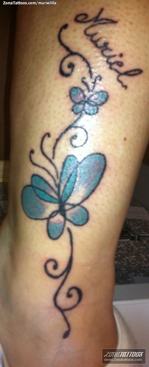 Tattoo photo Butterflies, Flourish, Insects