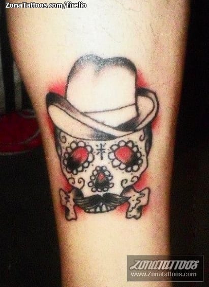 Foto de tatuaje Sugar Skull, Sombreros