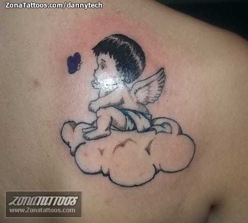 Tattoo photo Cherubs, Clouds