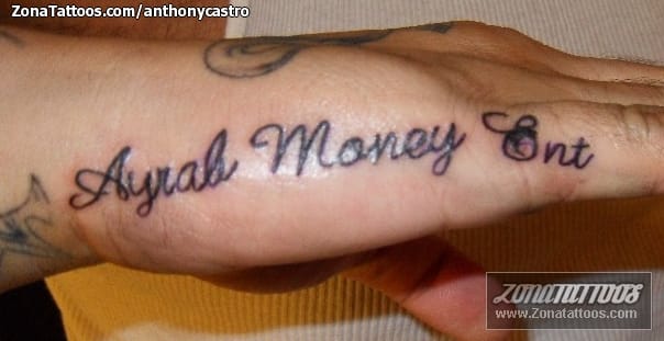 Foto de tatuaje Letras, Frases, Mano