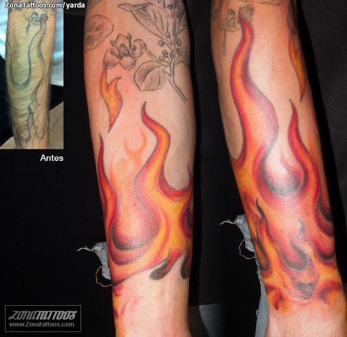 Tattoo photo Llamas, Fires