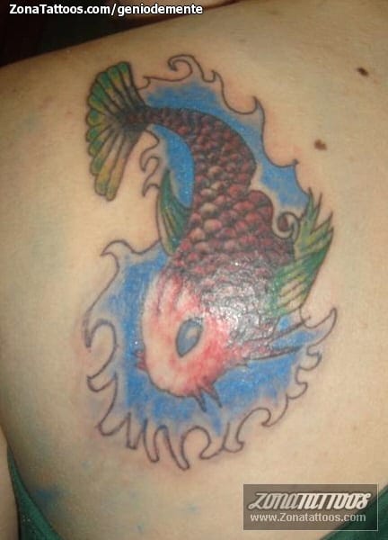 Foto de tatuaje Peces, Agua, Koi