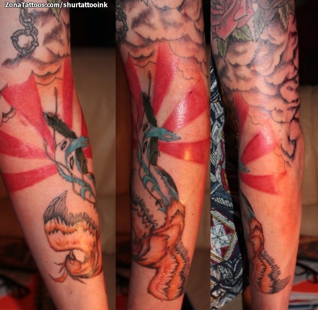 Tattoo photo Phoenix, Clouds, Fantasy