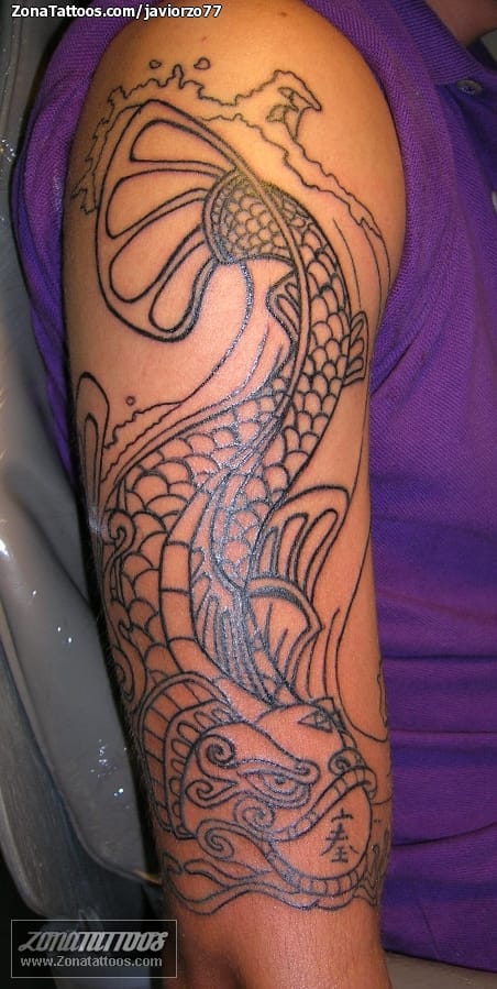 Foto de tatuaje Koi, Peces, Orientales