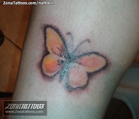 Foto de tatuaje Mariposas, Puntillismo, Insectos