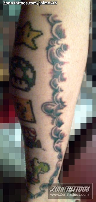 Tattoo photo Super Mario, Videogames, Clouds