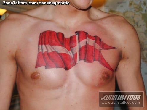 Tattoo photo Flags, Chest