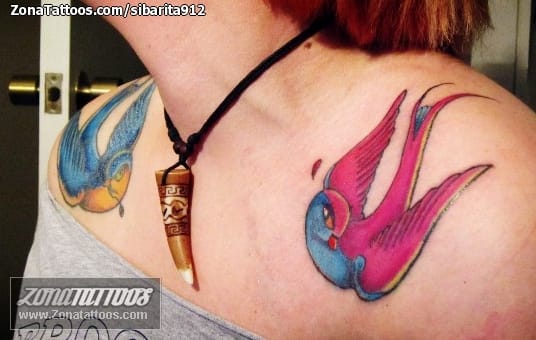 Foto de tatuaje Golondrinas, Aves, Animales