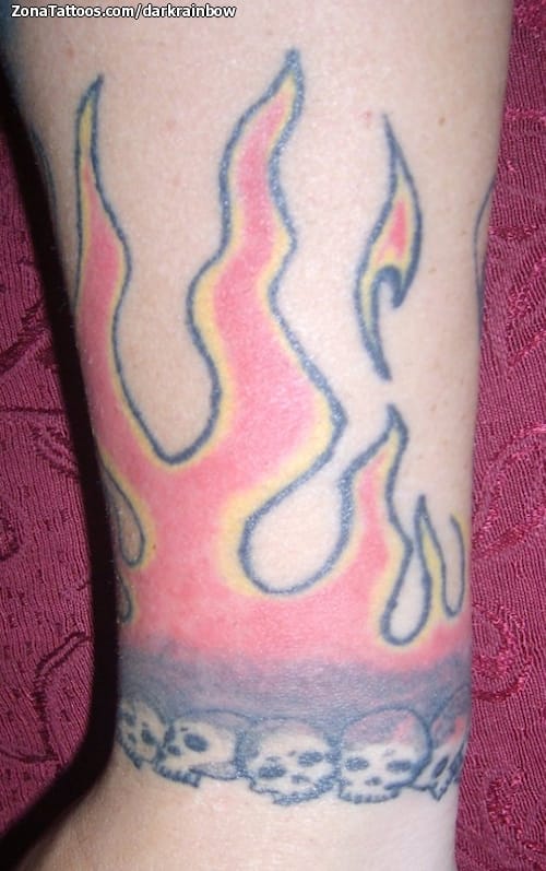 Tattoo photo Llamas, Fires, Skulls