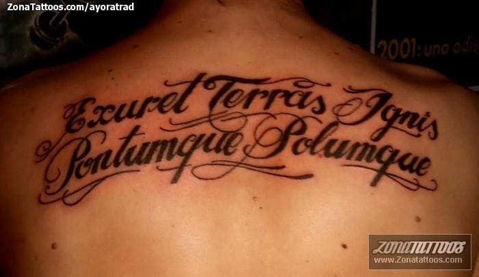 Tattoo photo Latin, Letters