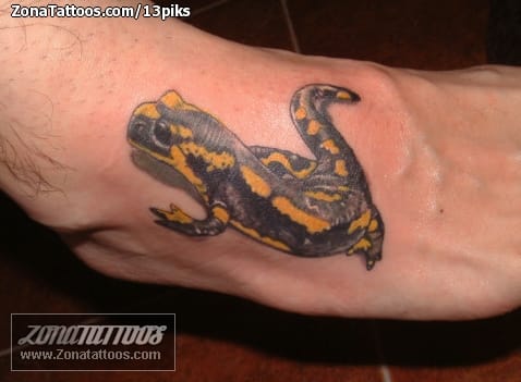 Tattoo photo Lizards, Animals, Instep