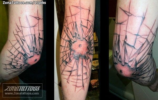 Tattoo photo Cracks, Elbow