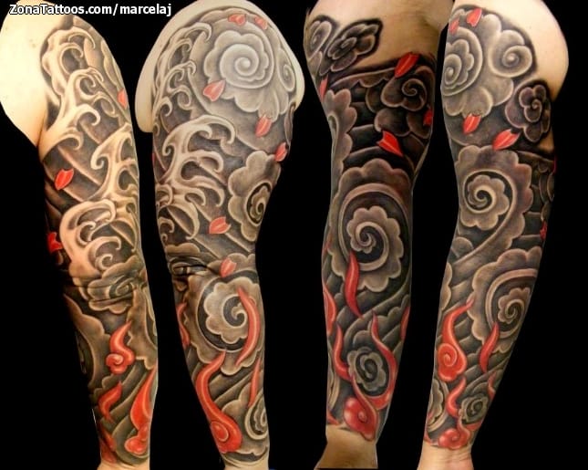 Tattoo photo Asian, Sleeves