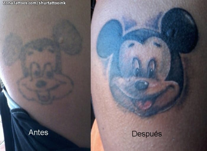 Foto de tatuaje Cover Up, Mickey Mouse, Disney