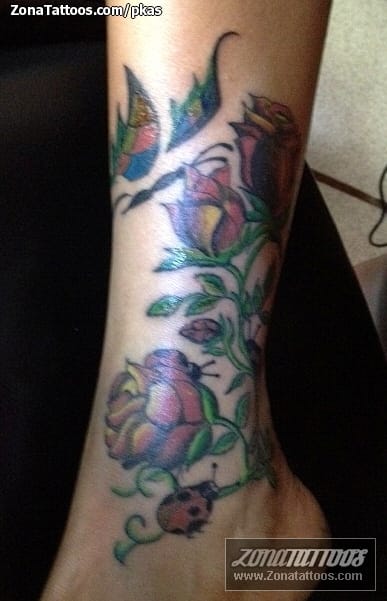 Tattoo photo Roses, Flowers