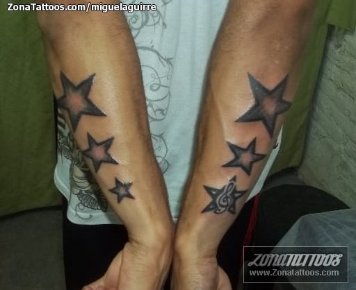 Foto de tatuaje Estrellas, Antebrazo, Astronomía