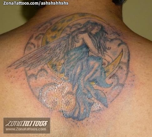 Foto de tatuaje Hadas, Fantasía, Lunas